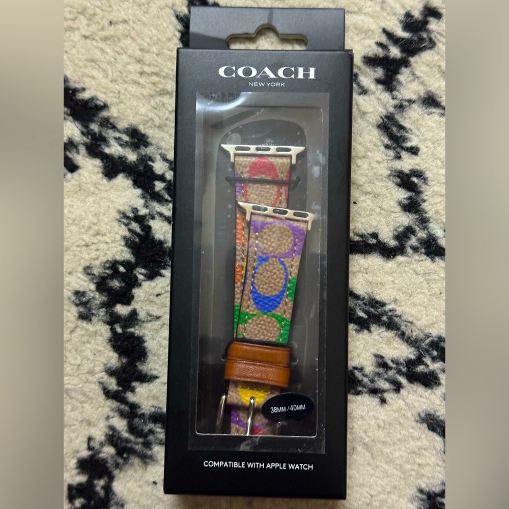 Never used Coach Rainbow Apple Watch Strap/Band 38/40/41mm
